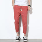 Summer men's pants pants linen Korean trend loose casual pants feet cotton Mahal pants men's pants