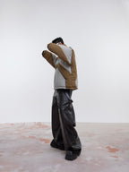 Metal Embellished Loose Bread Jacket