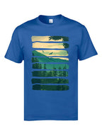 Hill Ridge Mountain Natura Landscape T Shirts College Univer