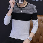 men's wear autumn wear men's T-shirts large Korean version of cotton long sleeved T-shirts male tide sports bottled shirt wholesale