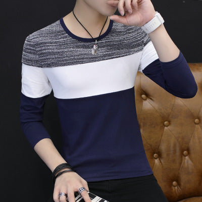 men's wear autumn wear men's T-shirts large Korean version of cotton long sleeved T-shirts male tide sports bottled shirt wholesale