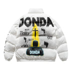 Dark High Street Graffiti Spray Paint Winter Cotton Clothing