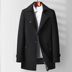 Mid-length Lapel Casual Fashionable Versatile Trench Coat For Young And Middle-aged