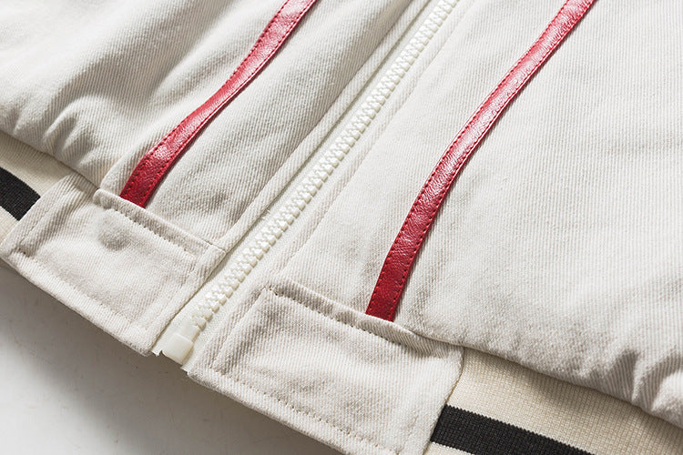 Letter Printing Contrast Stitching Loose Baseball Uniform