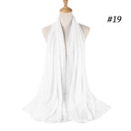 Muslim Chiffon Hijab Women Bubble Chiffon Scarf For Women Ladies Veil Muslim Islam Solid Color Malaysia Musulman Wrap Scarves