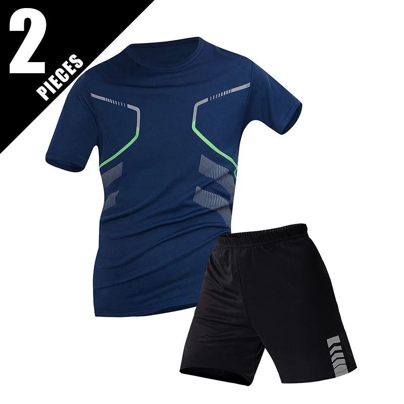 1/2/4Pcs Men's Summer Solid Color Mix And Match Short-sleeved Young Men's Loose Quick-drying Sports Running Shirt Middle-aged T-