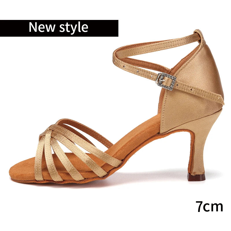 Hot Selling Women's Tango/Ballroom/Latin Dance Dancing Shoes Heeled Salsa Professional Dancing Shoes For  Girls Ladies 5cm/7cm