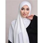 Instant Hijab Scarf for Women Muslim Easy To Wear Jersey Head Scarf Wrap Thin Breathable Soft Sunscreen Pullover Head Wrap