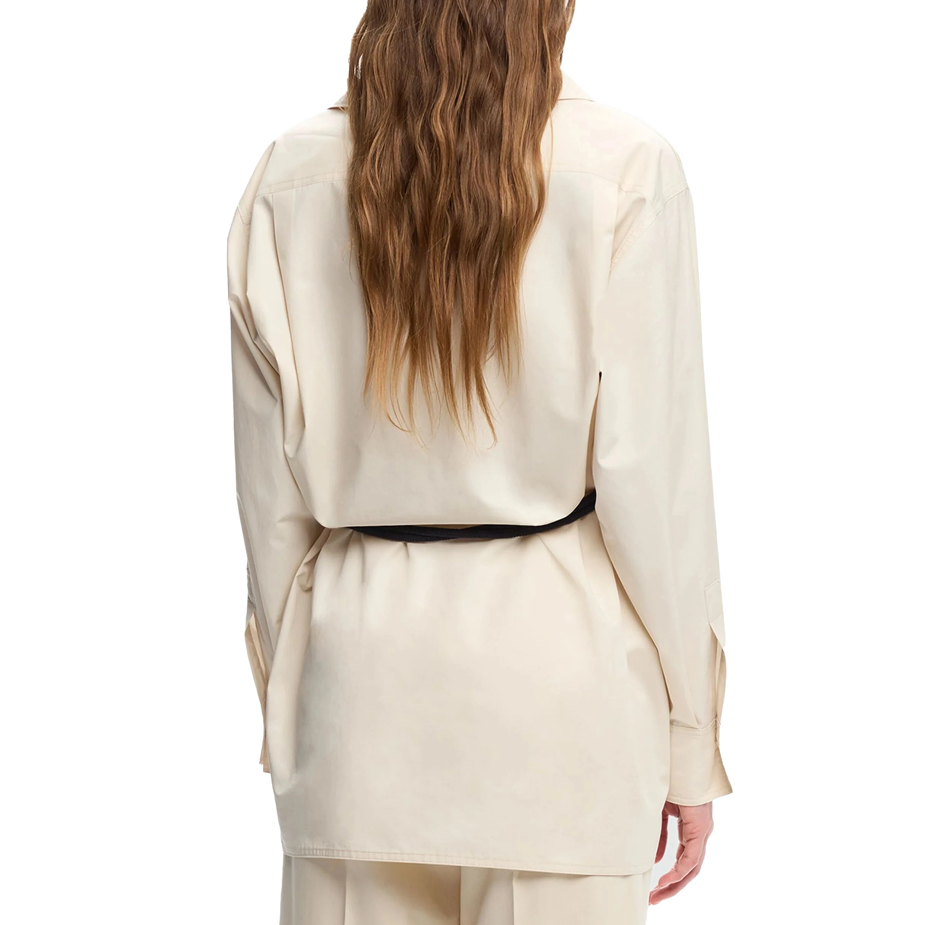 CHCH Women Elegant Solid Blouse Spring Summer Casual Long Sleeve V Neck Loose Shirt Office Lady Tunics Fashion Tops 2025