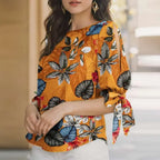 ZANZEA Woman Casual Polka Dots Printed Blouse Fashion Holiday Shirt Half Sleeve O-Neck Tunic Tops Elegant Party Chemise Oversize