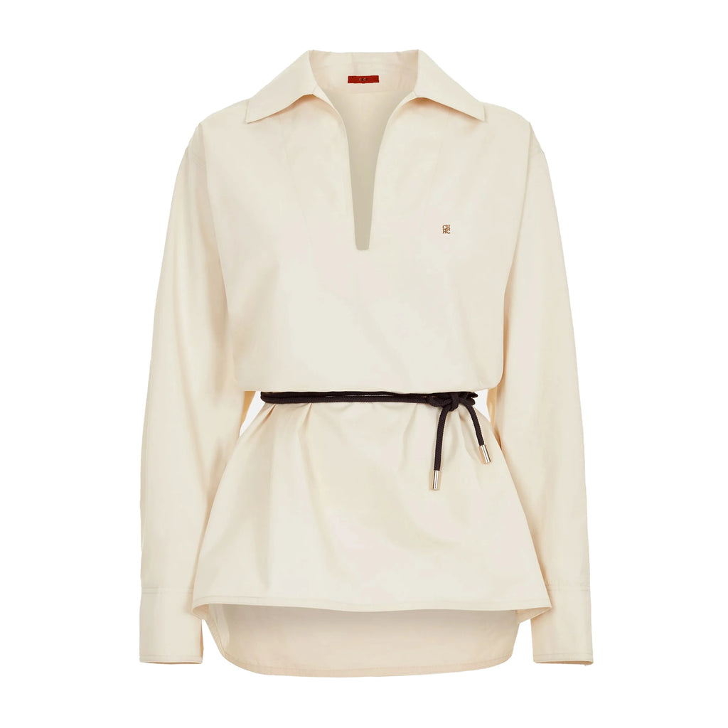 CHCH Women Elegant Solid Blouse Spring Summer Casual Long Sleeve V Neck Loose Shirt Office Lady Tunics Fashion Tops 2025