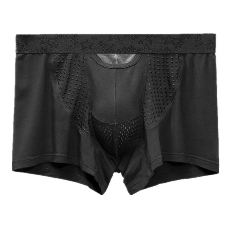 Men's Boxers Shorts  Push Up Underwear Modal Pantie  Man Breathable Magnetic Ice Silk Bullet Separation Pouch Underpants Cueca