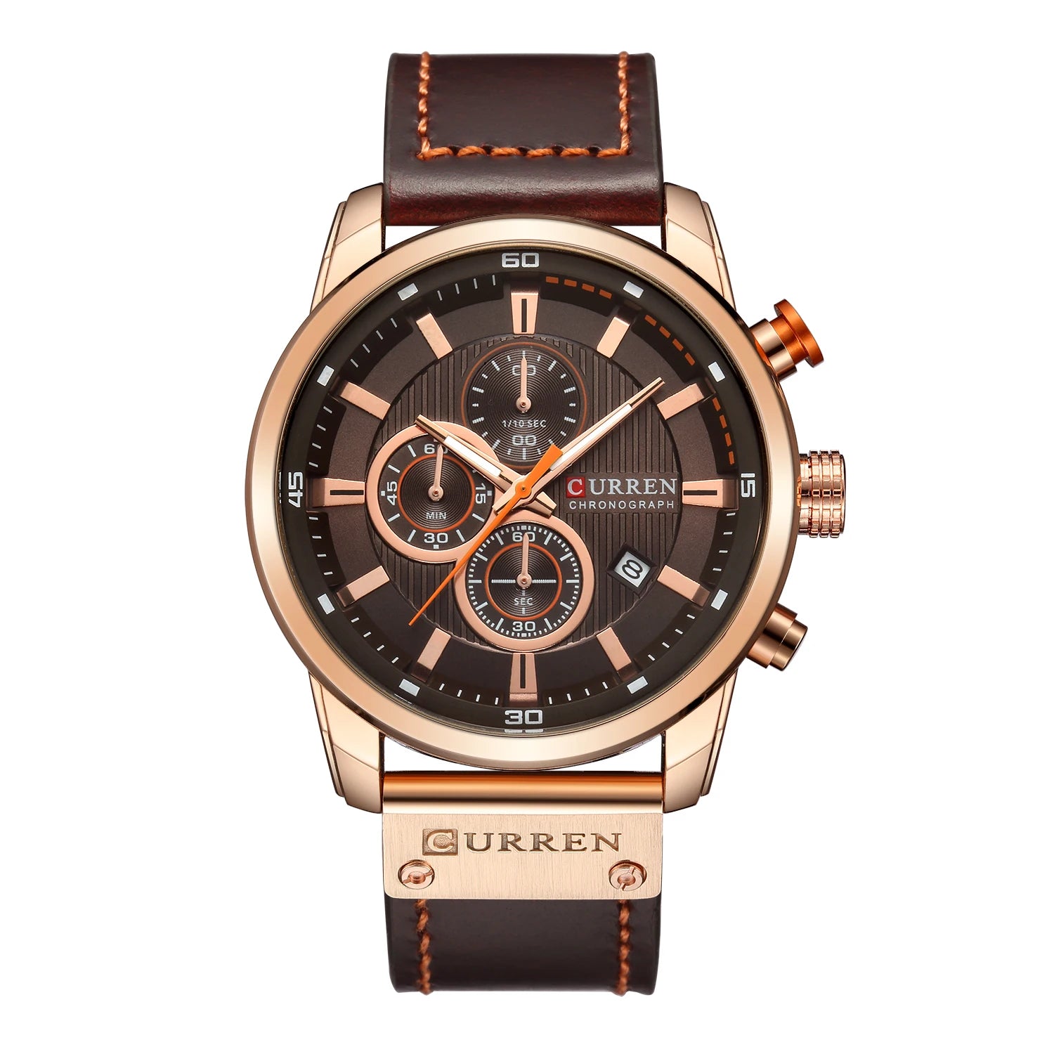 Curren 8291 Men Watch Business Leather Quartz Waterproof Wristwatch 6-Hand Date Casual Fashion Luxury Relogio Masculino