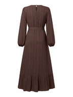 Vintage Muslim Dress Abaya ZANZEA Women Autumn Dresses Long Sleeve Party Dresses Ramadan IsIamic Robe Belted Vestido Kaftan 2026