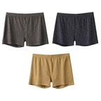 3Pcs Mens Underwear Boxers Shorts Casual Sleep Underpants Homewear Men Arrow Panties Striped Plaid Loose Comfortable Underwear