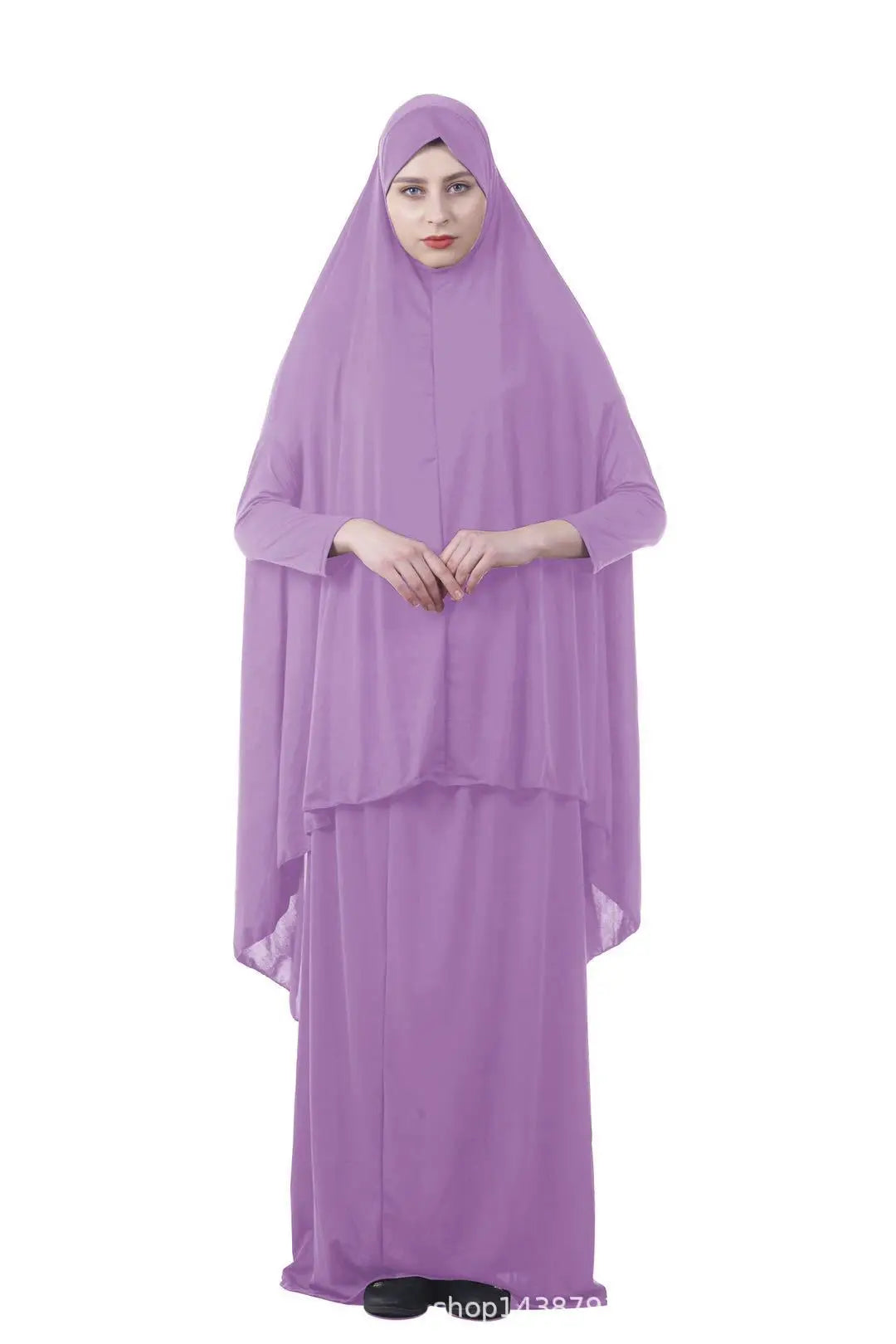 Eid Formal Muslim Prayer Garment Sets Women Hijab Dress Abaya Islamic Clothing Dubai Turkey Namaz Long Khimar Jurken Abayas 2025