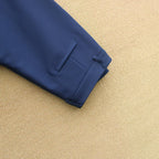 Eadodo Dark Blue Women's Dress Pants, Spring and Autumn Ol Business Attire Suit Pants, Dark Blue Work Pants, Slim Straight Pants, Drapey Wrinkle-Resistant Polyester Fabric Women's Casual Long Pants