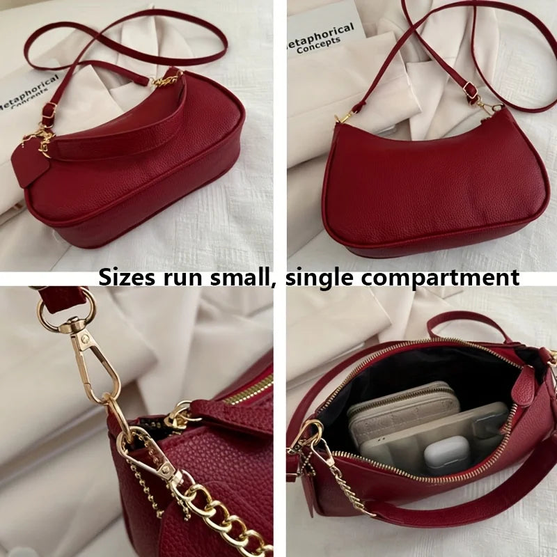 Fashion Shoulder Crossbody Bag with Adjustable Strap, Elegant Underarm Bag for Leisure Daily Party Handbag, Women'S Shoulder Bag