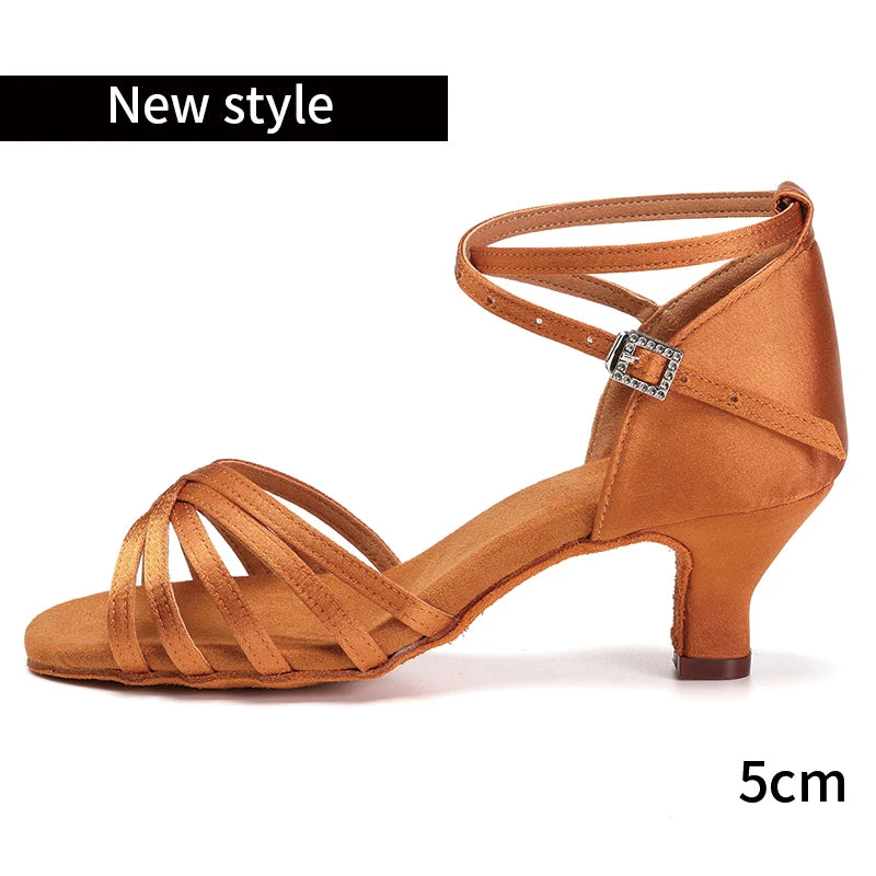 Hot Selling Women's Tango/Ballroom/Latin Dance Dancing Shoes Heeled Salsa Professional Dancing Shoes For  Girls Ladies 5cm/7cm