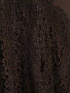 BSAY Lace Satin Elegant long Skirt Women Fashion Autumn Winter New brown Side Zip Chic Female High Waist Midi Skirts Mujer