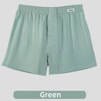 Mens Middle Waist Underwear Boxer Briefs Solid Underpants Panties Home Shorts Breathable Flat Boxers Absorption Knickers