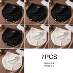 7PCS Woman High Waist Briefs Breathable Underwear Women Large Size Lingerie Pure Cotton Sexy Underware Triangular Panties Female