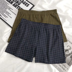 3Pcs Mens Underwear Boxers Shorts Casual Sleep Underpants Homewear Men Arrow Panties Striped Plaid Loose Comfortable Underwear