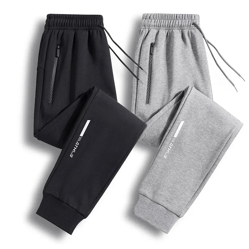 Autumn Winter Outdoor High-quality Casual Sports Pants with Thick Velvet Fashionable Loose Breathable Versatile Men's Warm Pants