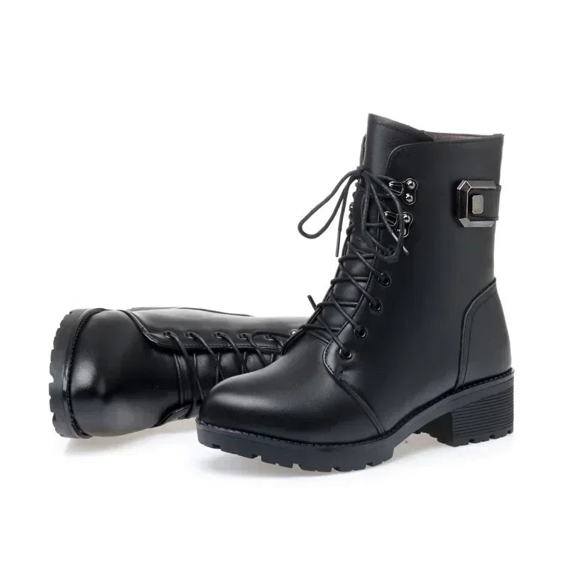 Ankle Boots Women Winter New Wool Warm Non-slip Ladies' Boots Large Size 41 42 43 Winter Snow Boots Platform Shoes