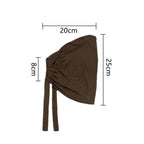 Modal Muslim Turban Hat Inner Hijab Caps Islamic Underscarf Bonnet India Hat Female Headwrap Turbante Mujer Hijab Cap With Rope