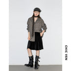 CHIC VEN Fashion Women Skirts Solid High Waisted A-line Hip Hugging Fish Tail Office Ladies Slim Half Skirt Autumn Winter 2025