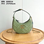 New presbyopia double G half-moon bag, fashionable versatile leather portable shoulder women's bag
