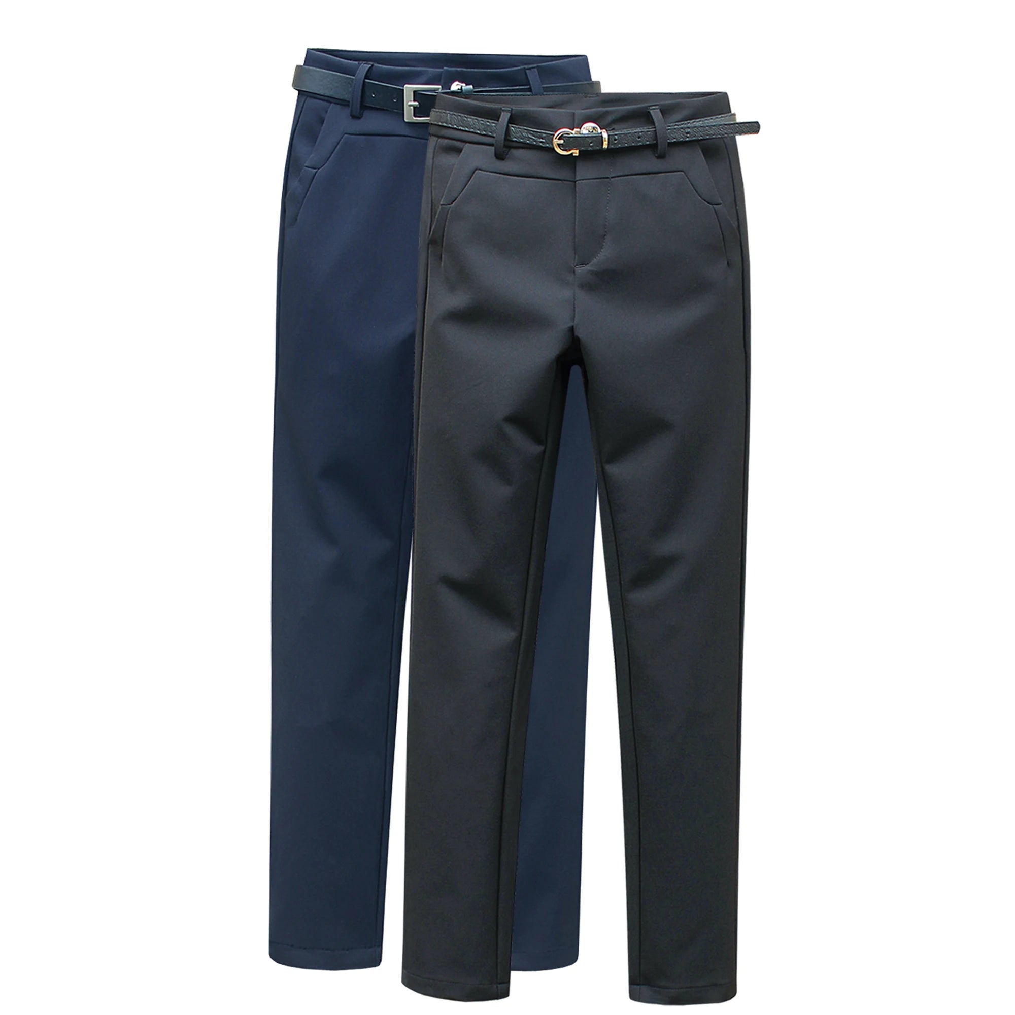 Black Dress Pants for Women, Spring and Autumn Style, Slim Fit, Straight-Leg Formal Work Pants, Ol Professional Attire, Pencil Pants, Dark Blue Narrow-Leg Women's Casual Pants, Sizes S to XXL