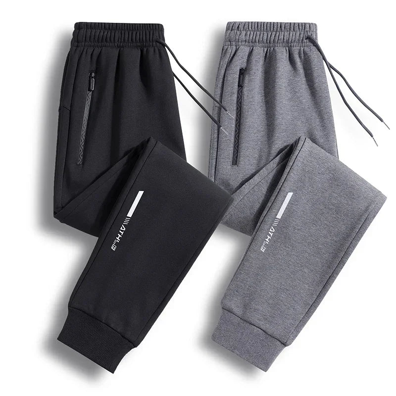 Autumn Winter Outdoor High-quality Casual Sports Pants with Thick Velvet Fashionable Loose Breathable Versatile Men's Warm Pants