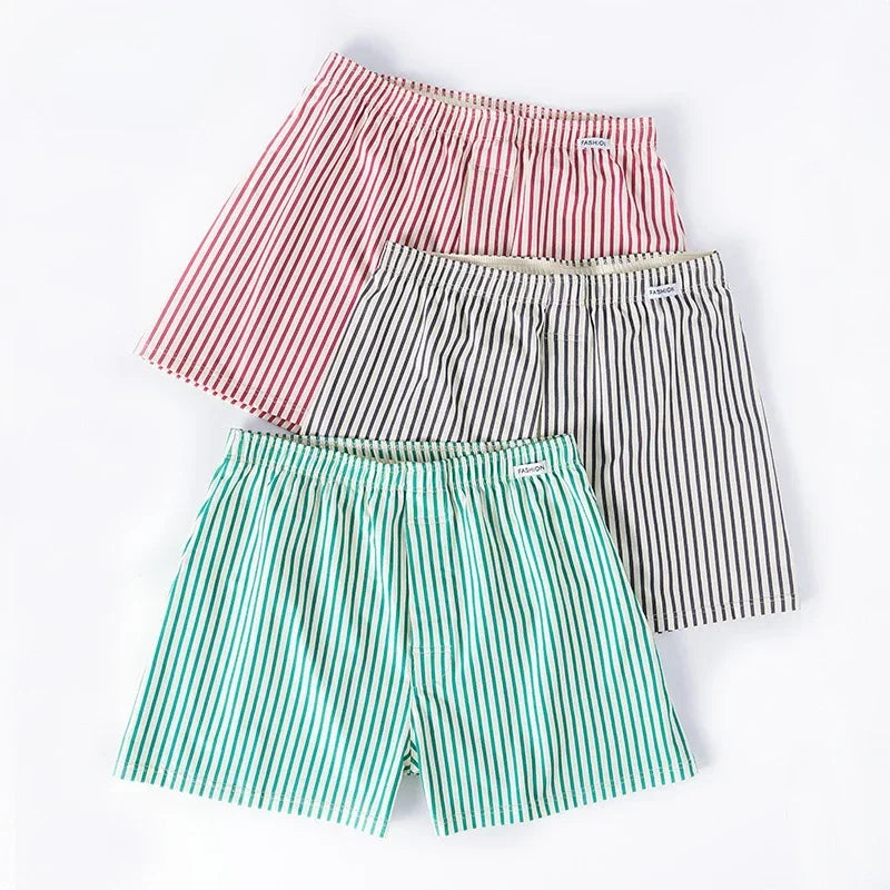 3Pack Mens Boxers Striped Aro Pants Cotton Boxershorts Men Pajama Pants Loose Breathable Boys Underwear Boxer Hombre Men