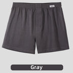 Mens Middle Waist Underwear Boxer Briefs Solid Underpants Panties Home Shorts Breathable Flat Boxers Absorption Knickers