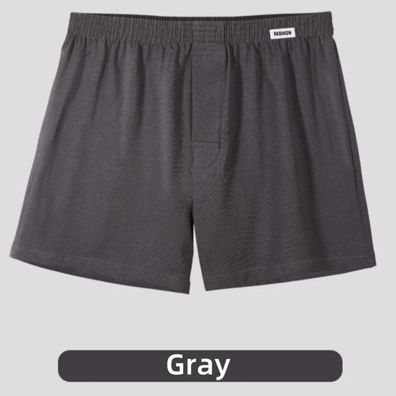 Mens Middle Waist Underwear Boxer Briefs Solid Underpants Panties Home Shorts Breathable Flat Boxers Absorption Knickers