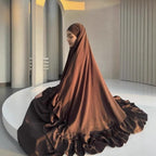 Ramadan Khimar Abaya Muslim Women Prayer Garment Dubai Saudi Hijab Dress 2 Piece Skirt Sets Eid Niqab Jalabiya Djellaba Kaftan