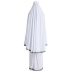 Muslim Women Burqa Dress Lace Two-piece Suit Ethnic Lady Hijab Abaya Suit Ramadan Eid Prayer Garment