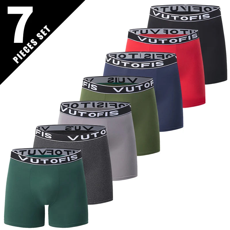 4/7 Piece Men's Long Sports Casual Boyshort Multicolor Multi-code Adolescent Parent-child Shorts Plus Size Comfortable Underwear