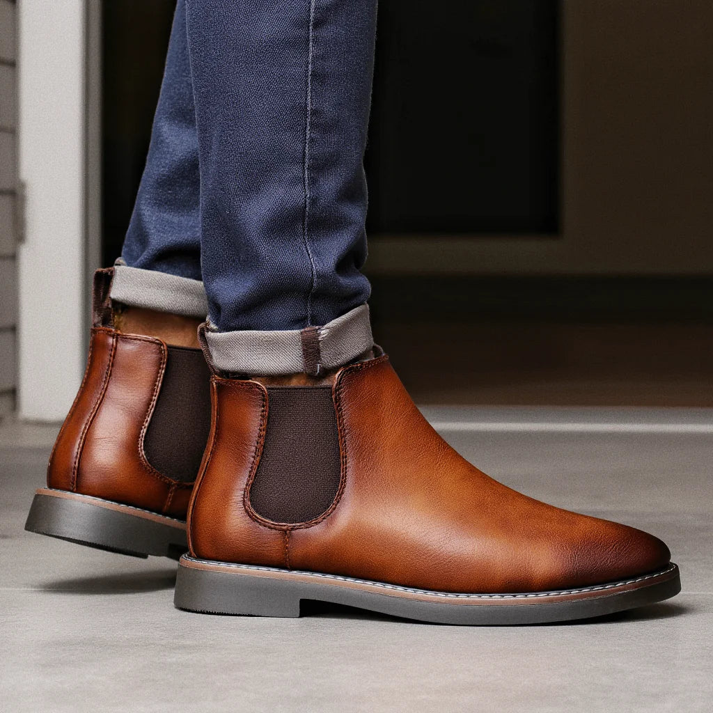 40~46 Men Chelsea Boots Brand Retro Comfortable Fashion Men Boots