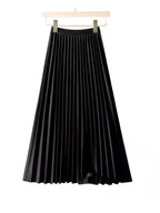 Ladies Fashion Casual Long Skirt Elegant Vintage Pleated Skirts Women Temperament Party Wear Faldas Woman Clothing Streetwear