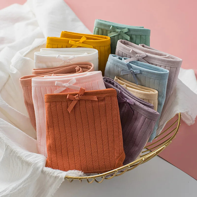 6Pcs/Set Women's Cotton Panties Sexy Soft Underpants Breathable Briefs Sexy Lingerie Stretch Underwear Female Underpants M-XL