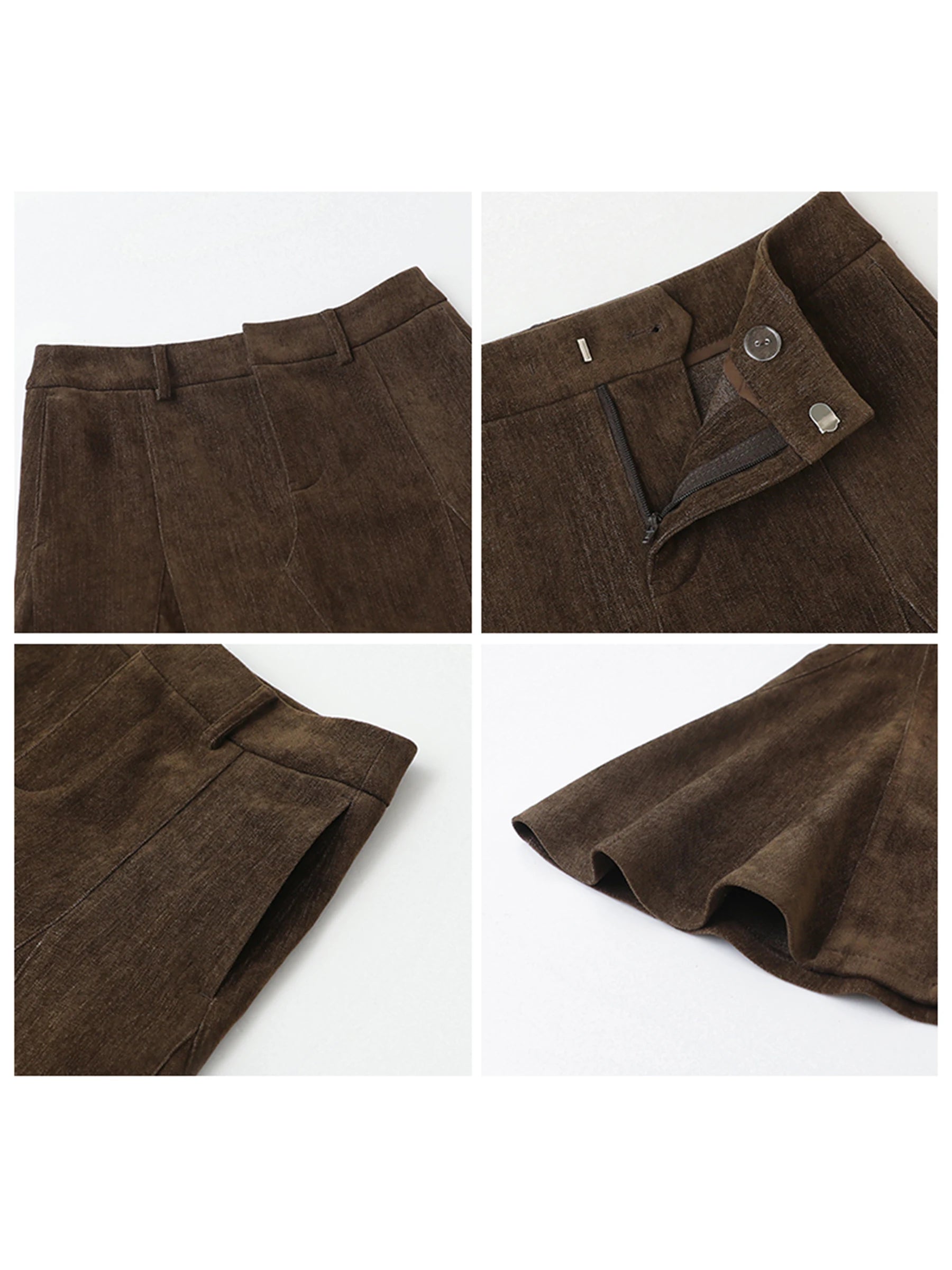 CHIC VEN Fashion Women Skirts Solid High Waisted A-line Hip Hugging Fish Tail Office Ladies Slim Half Skirt Autumn Winter 2025