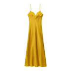 2025 Summer New Products Women's Temperament Sexy Satin Textured Dress Fashion Sexy Suspender Dress