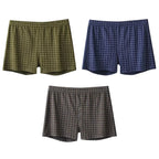 3Pcs Mens Underwear Boxers Shorts Casual Sleep Underpants Homewear Men Arrow Panties Striped Plaid Loose Comfortable Underwear