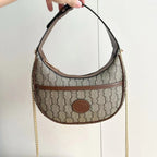 New presbyopia double G half-moon bag, fashionable versatile leather portable shoulder women's bag