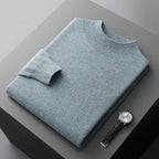 100% Pure Wool Cashmere Sweater Men's Half Turtleneck Pullover Casual Fashion Thickening Top Knitting Sweater