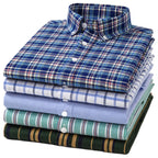 100%Pure Cotton Men's Shirt Long Sleeve Classic Versatile Soft Breathable Casual Fashion Business Social Shirt Men Clothing