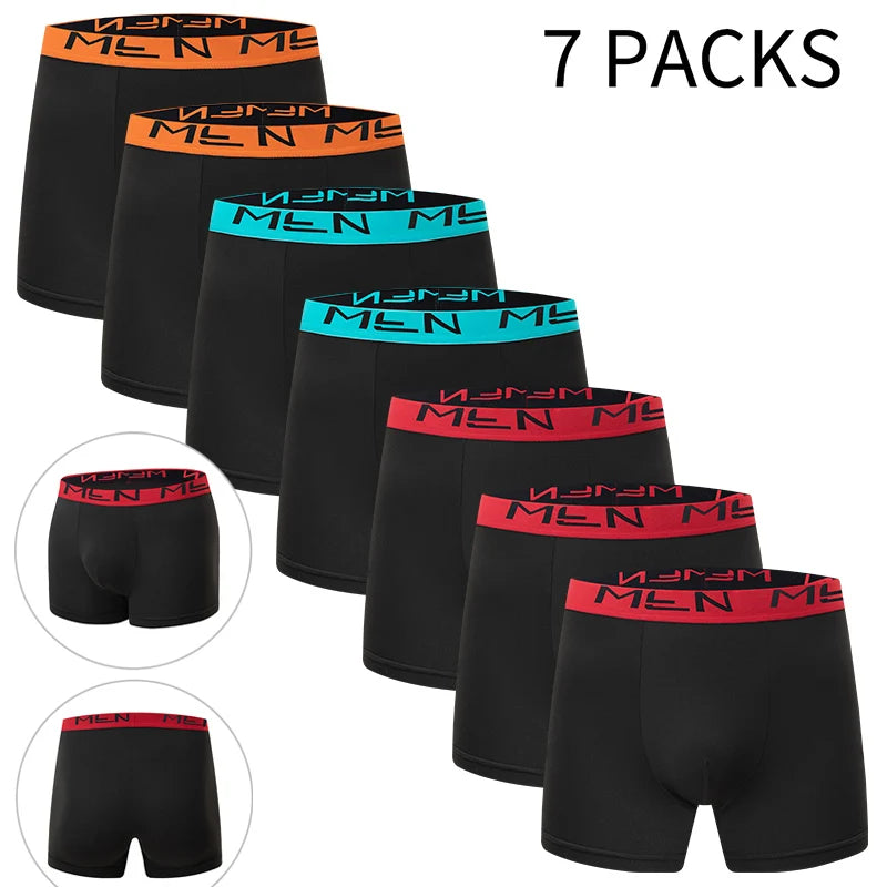 4/7 Piece Men's Long Sports Casual Boyshort Multicolor Multi-code Adolescent Parent-child Shorts Plus Size Comfortable Underwear